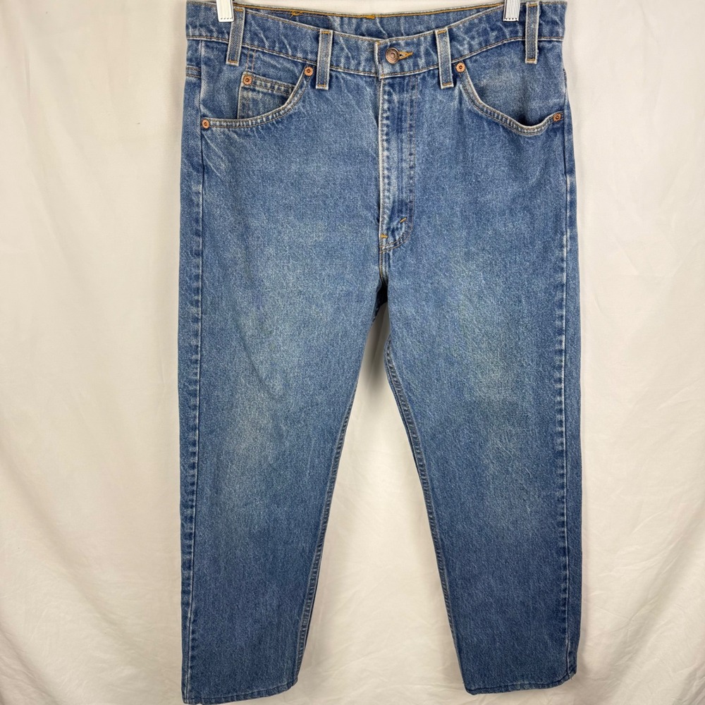 Vintage Levi's 505 Orange Tab 34x31 Straight Leg Zipper Fly Classic Minimalist